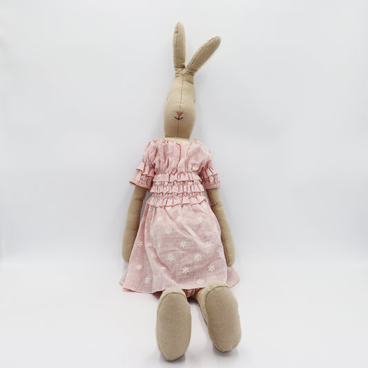 Maileg Rabbit Girl Pink Large Plush Soft Fabric Bunny Toy