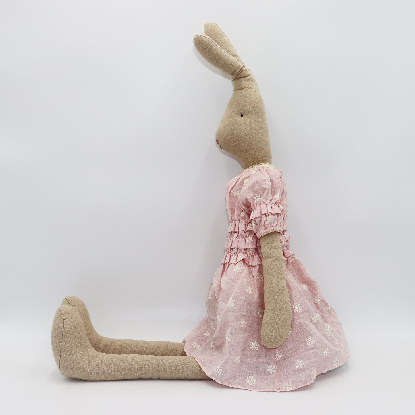 Maileg Rabbit Girl Pink Large Plush Soft Fabric Bunny Toy
