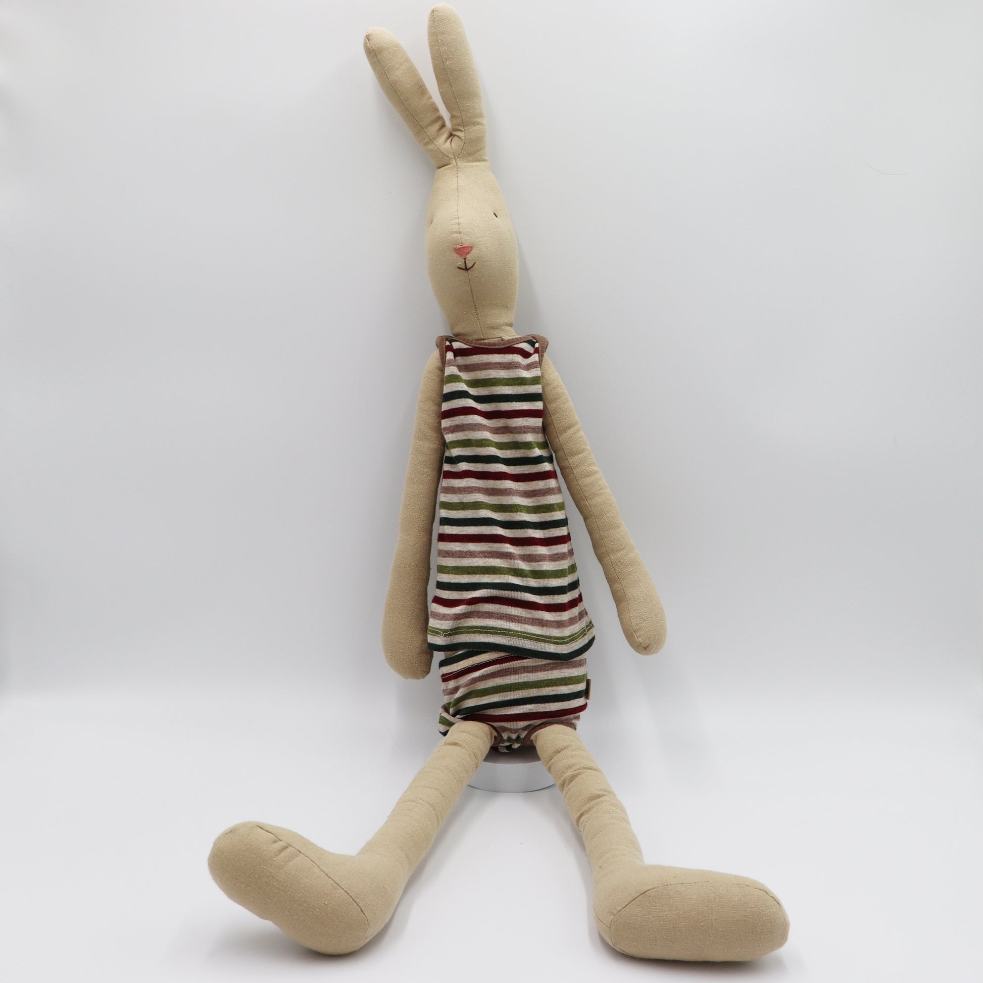 Maileg Rabbit Boy Stripey Soft Plush Doll Toy 20 Inch