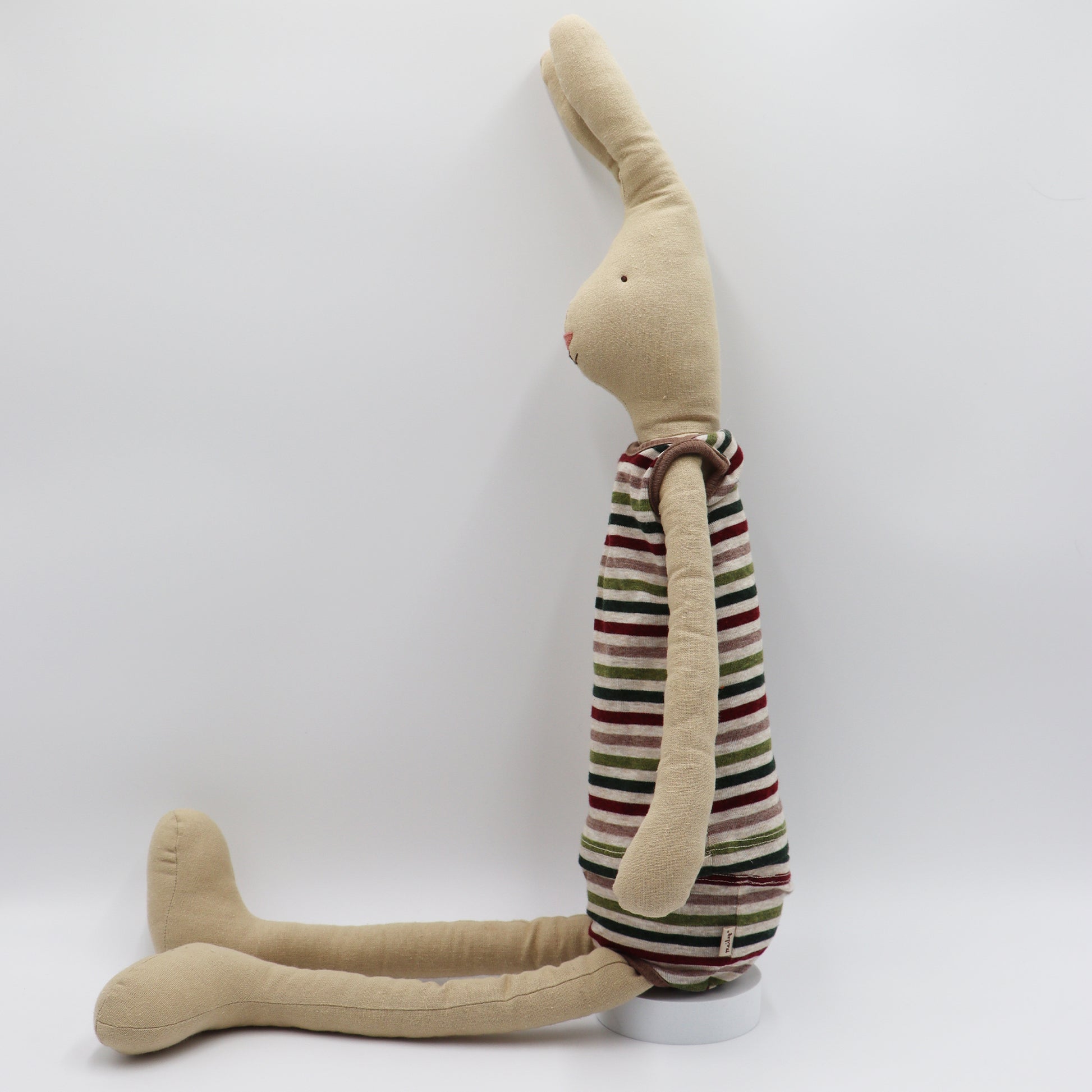 Maileg Rabbit Boy Stripey Soft Plush Doll Toy 20 Inch