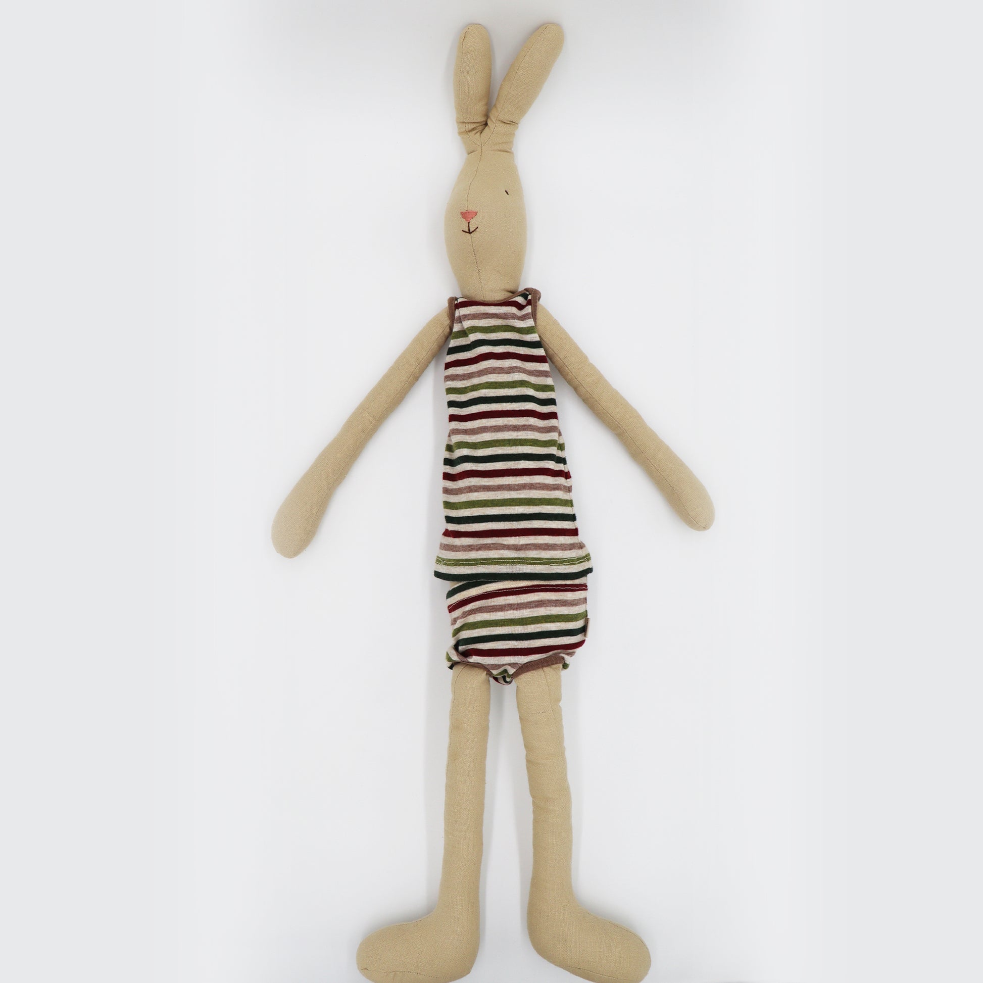 Maileg Rabbit Boy Stripey Soft Plush Doll Toy 20 Inch