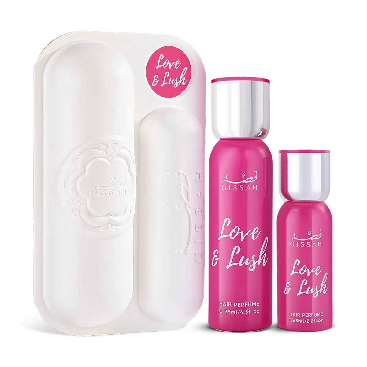 Gissah Love & Lush Hair Mist Set with Travel Size Bottle