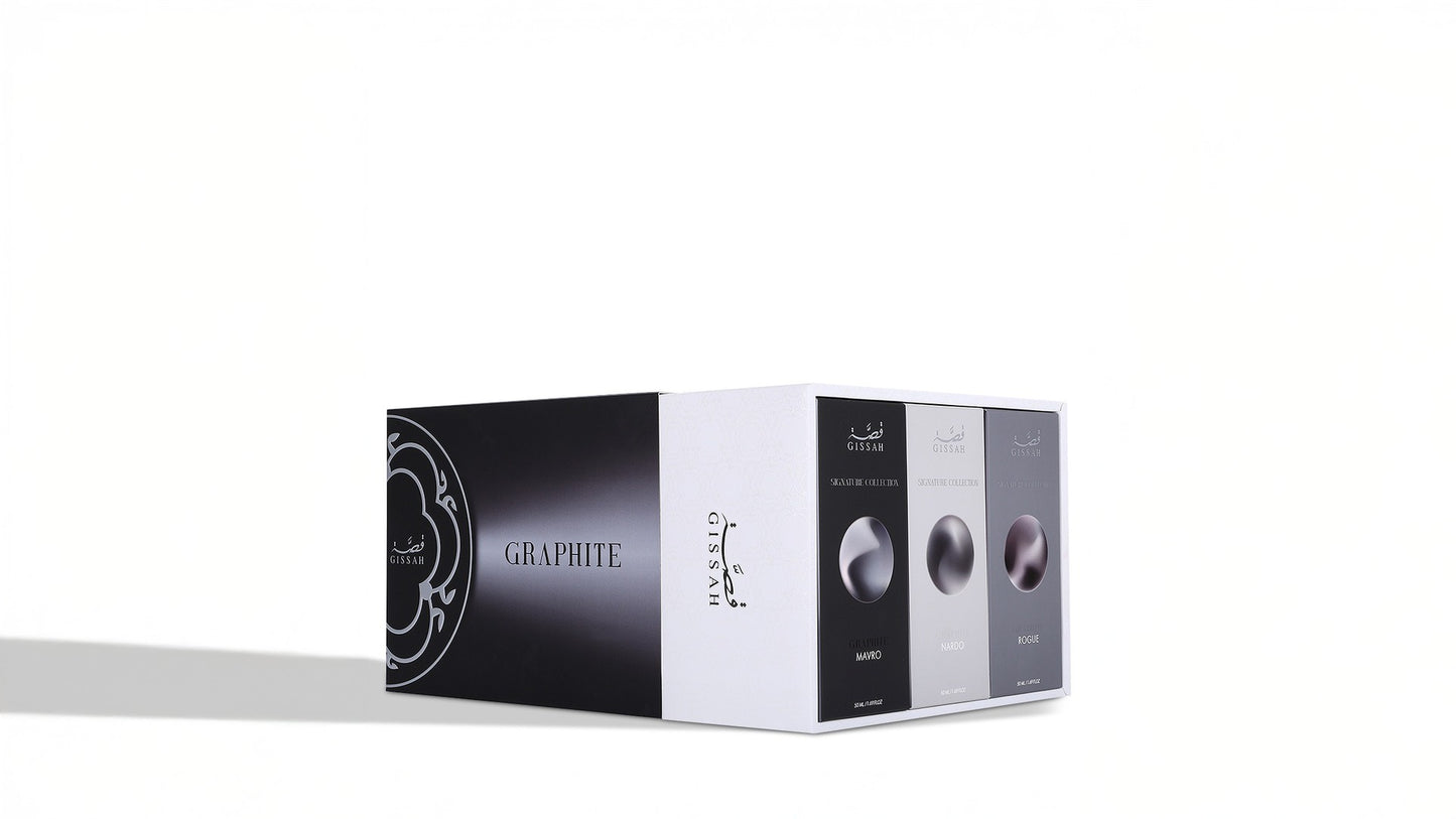 Gissah Graphite Masculine Fragrance Set 3 x 50ml Eau de Parfum