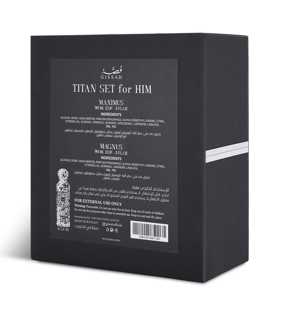 Gissah Titan Him Fragrance Set 2x90ml Magnus and Maximus Perfumes