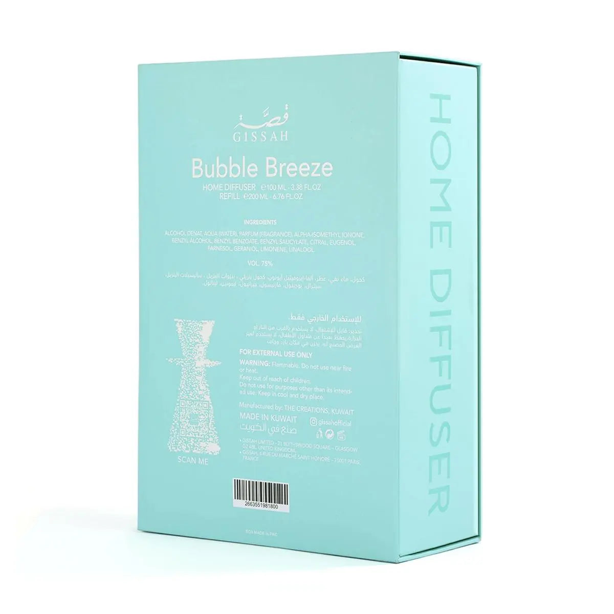 Bubble Breeze Home Diffuser and Refill Set Floral Powdery