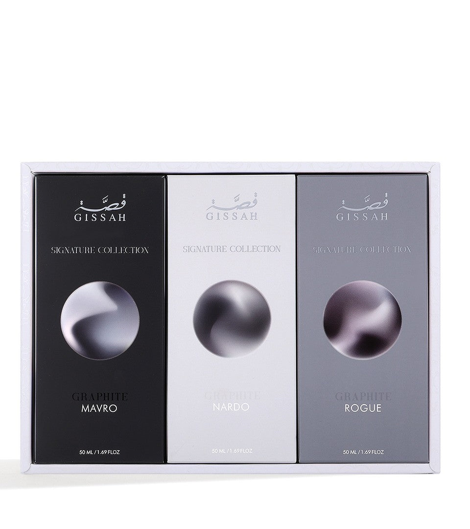 Gissah Graphite Masculine Fragrance Set 3 x 50ml Eau de Parfum