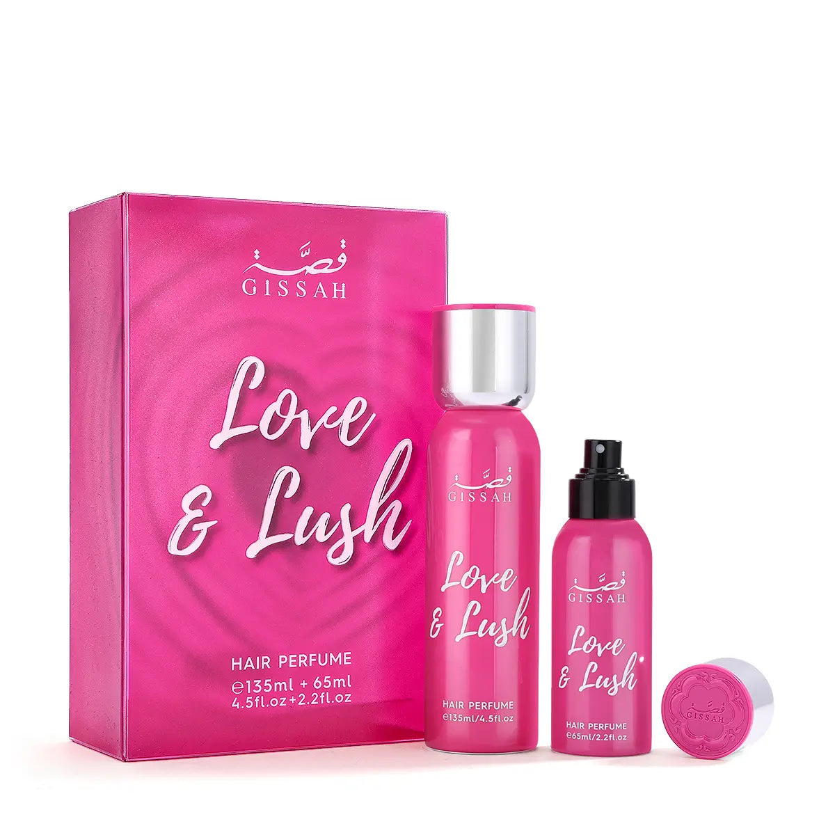 Gissah Love & Lush Hair Mist Set with Travel Size Bottle