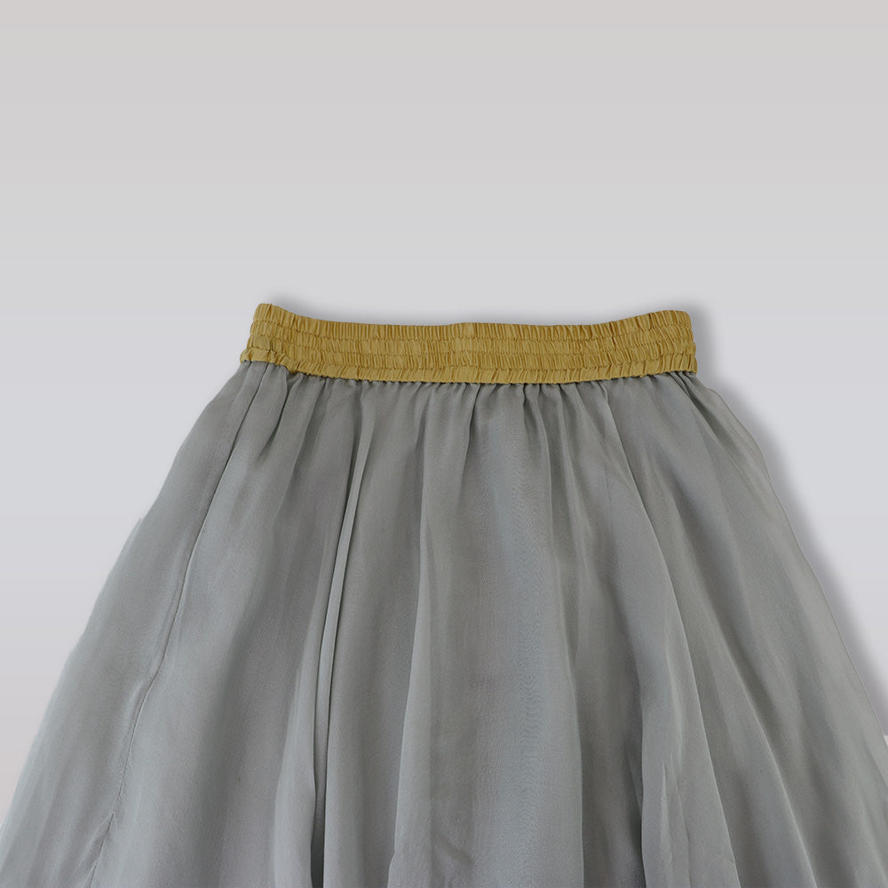 Pale Cloud Roselle Skirt Dusted Blue Elegant Girls Tulle Skirt