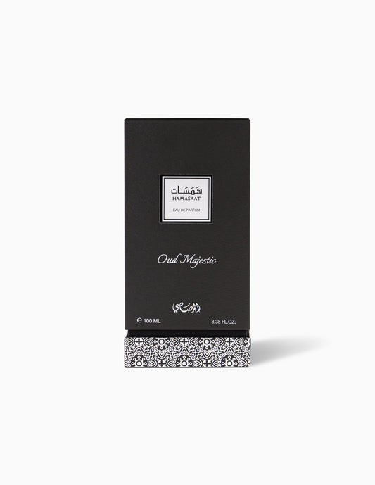 Rasasi Hamasaat Oud Majestic Intense Floral and Sandalwood Perfume Spray