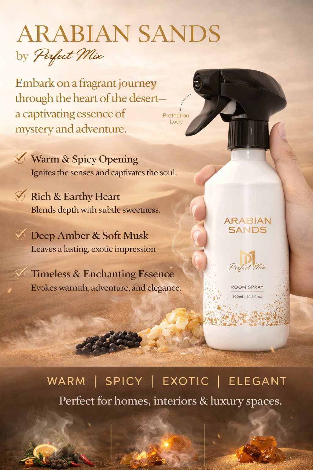 ARABIAN SANDS Perfume – Long Lasting Luxury Fragrance | Perfect Mix