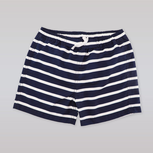 Rachel Riley Boys Navy Striped Swim Trunks for Summer Fun