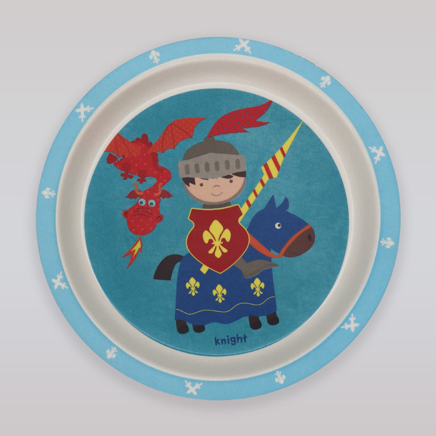 Pasito a Pasito Bamboo Knight Castle Dragon Children Dining Set 5-Piece