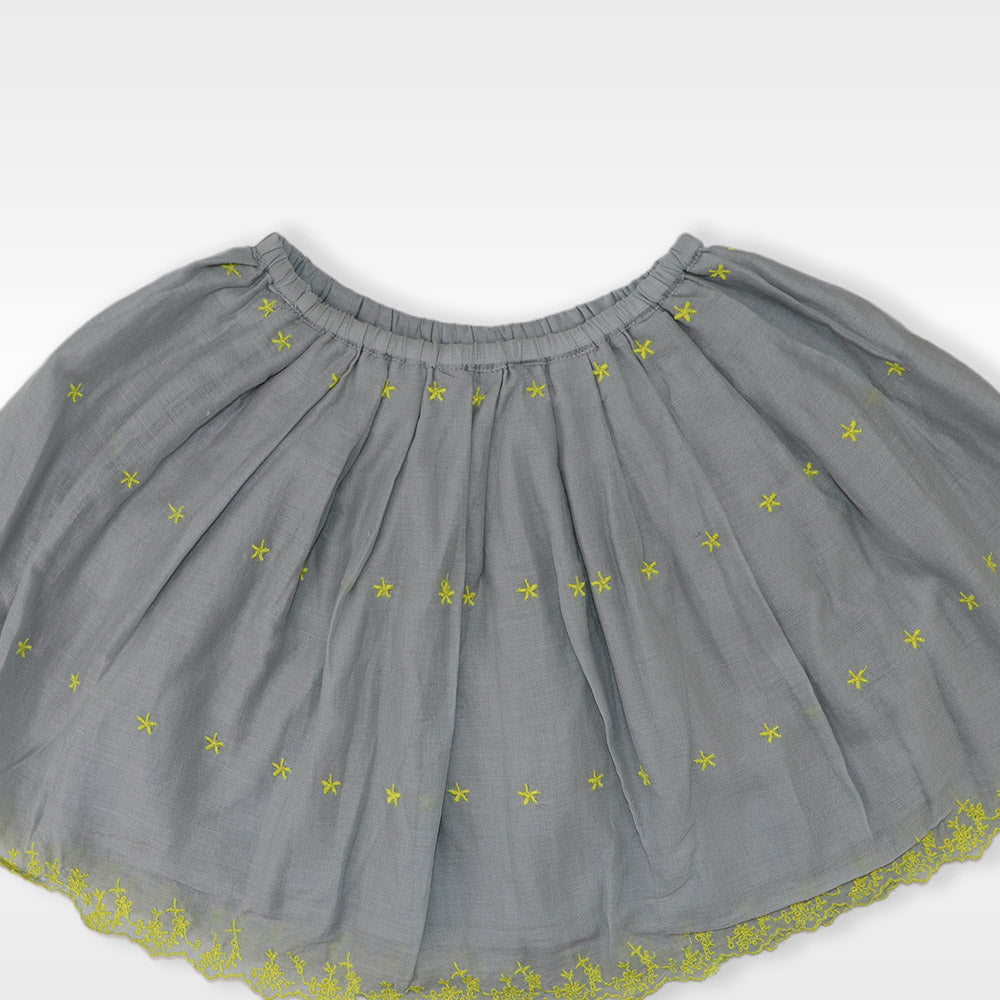 I Love Gorgeous Girls Jet Skirt in Charcoal Gray Sparkle