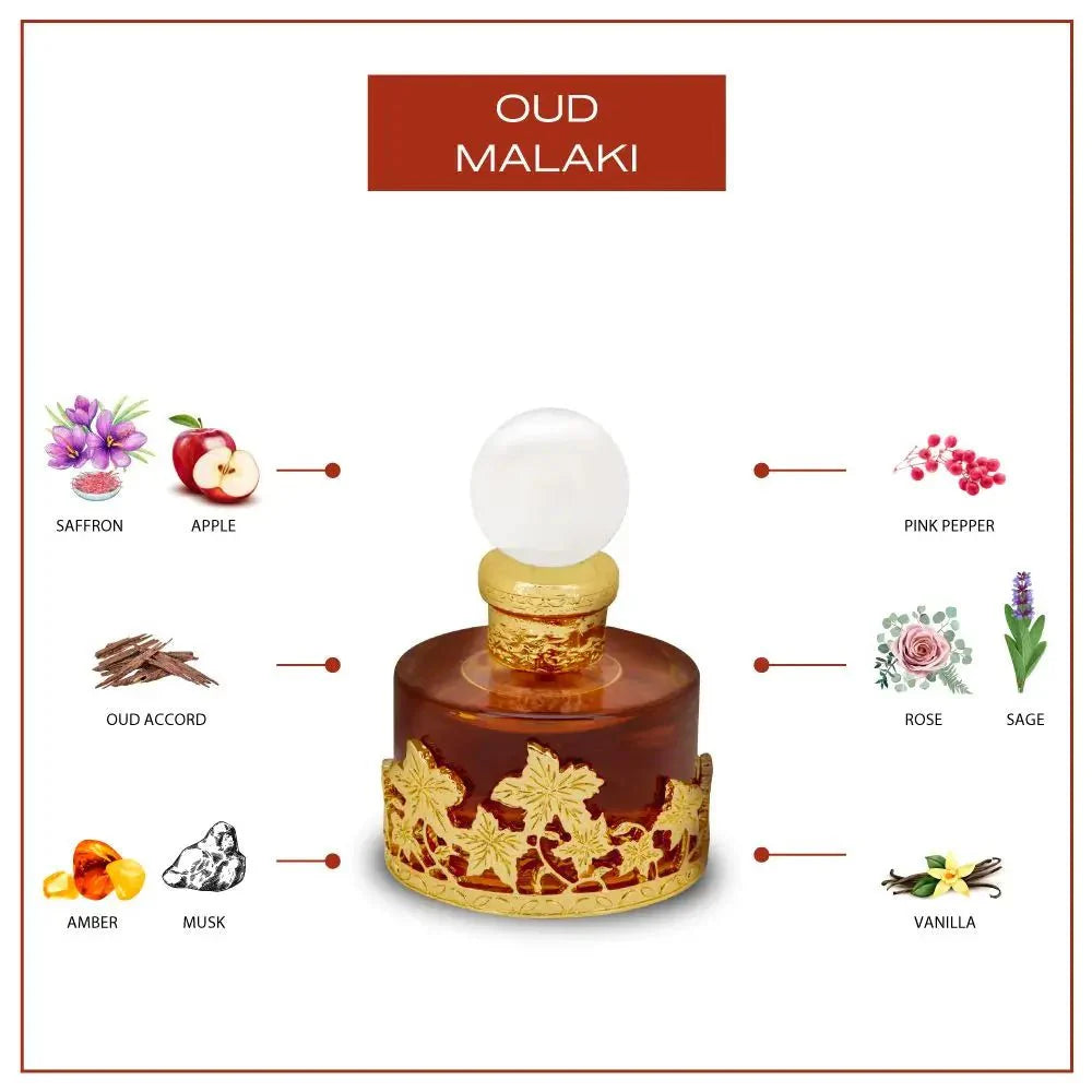 Swiss Arabian Oud Malaki Concentrated Perfume Oil with Saffron Rose