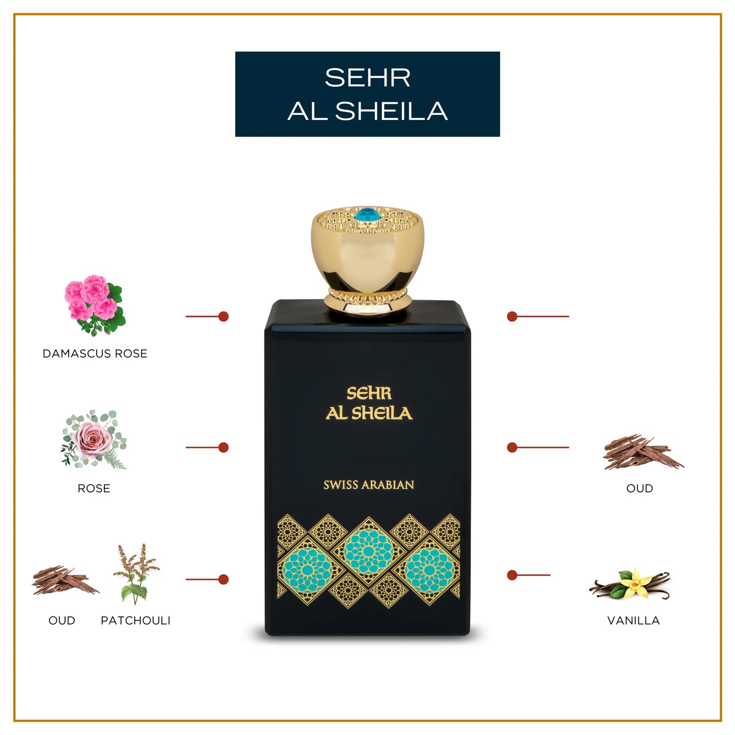 Swiss Arabian Sehr Al Sheila Luxury Rose Oud Perfume for Women
