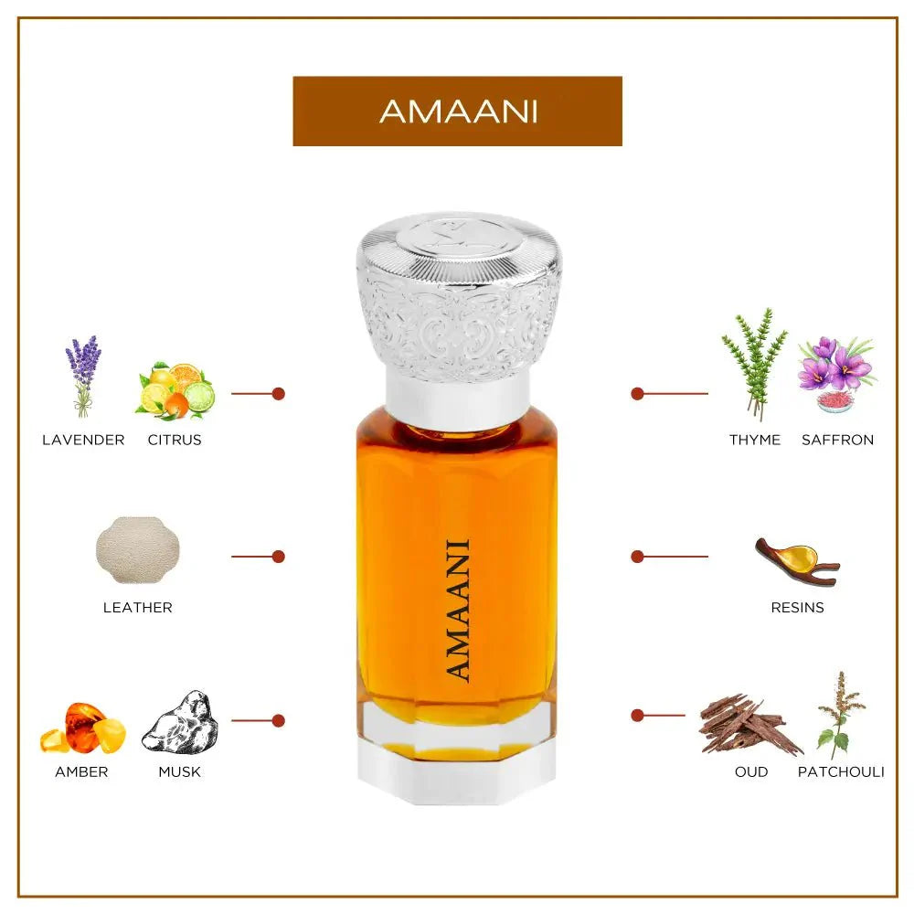 Swiss Arabian Amaani Concentrated Perfume Oil Unisex Roll On 12ml