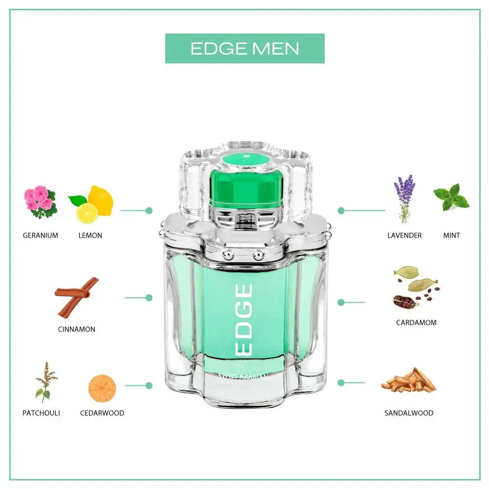 Swiss Arabian Edge for Men Spicy Aromatic Citrus EDP 100ml