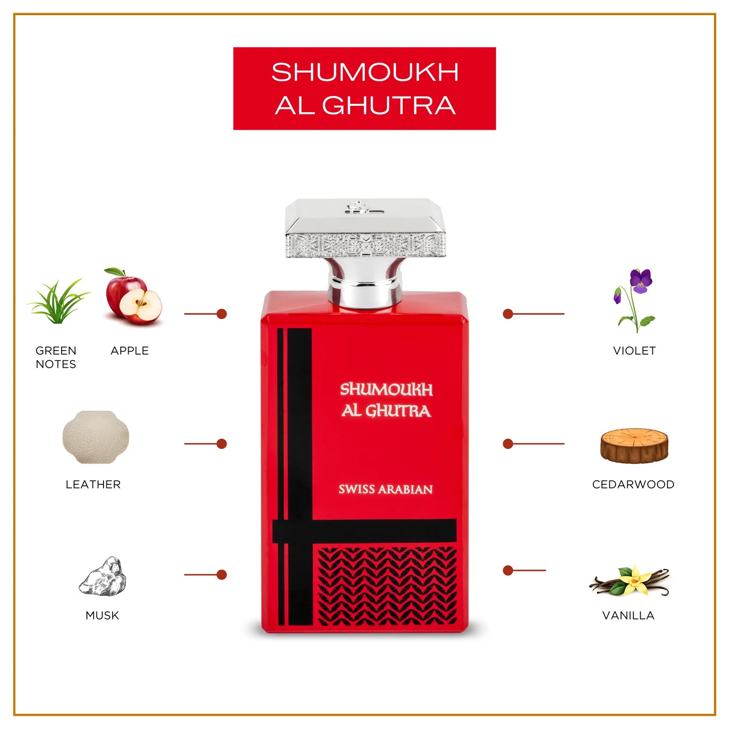 Swiss Arabian Shumoukh Al Ghutra Masculine Leather Eau De Parfum Spray