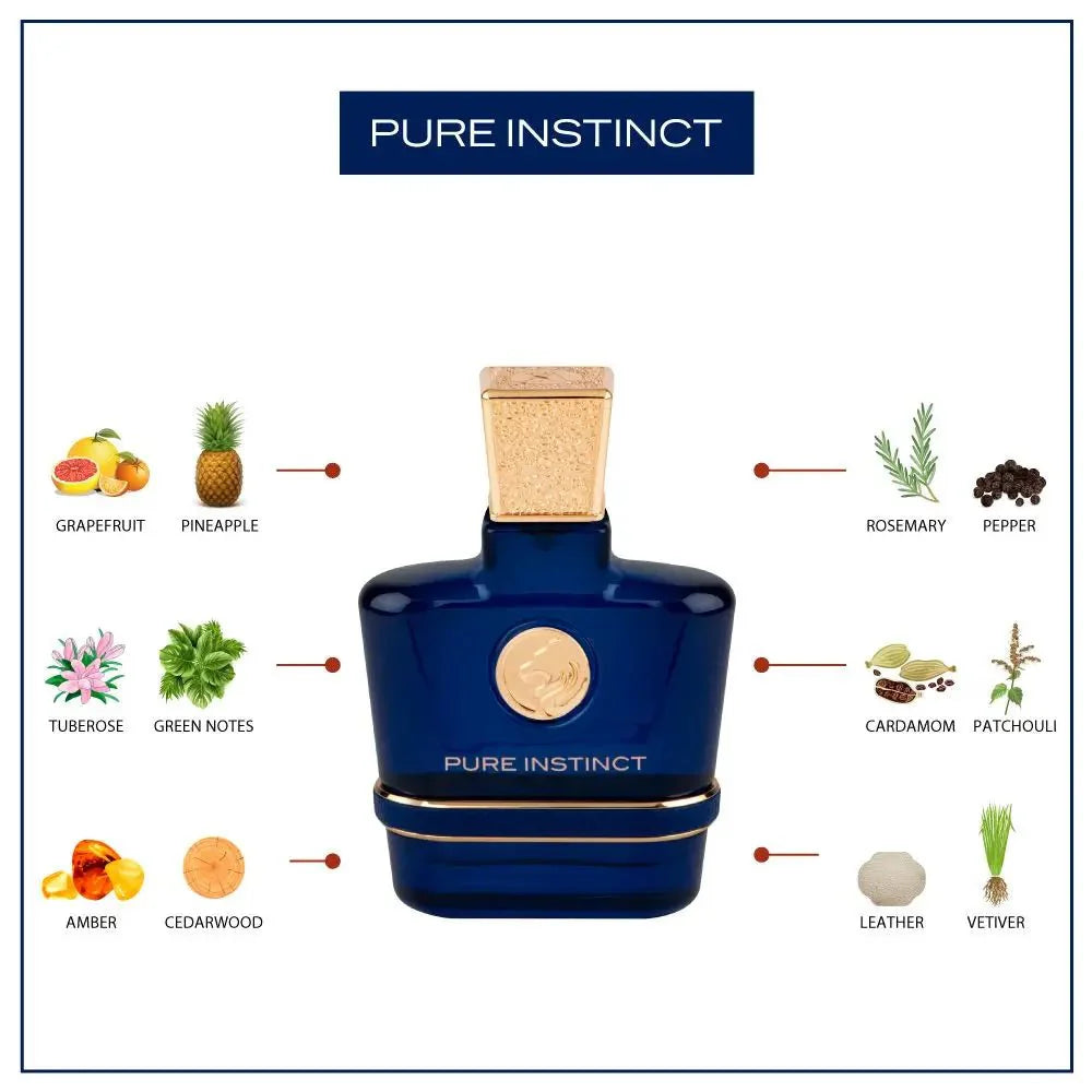 Swiss Arabian Pure Instinct Fresh Aromatic Woody Men's Fragrance EDP