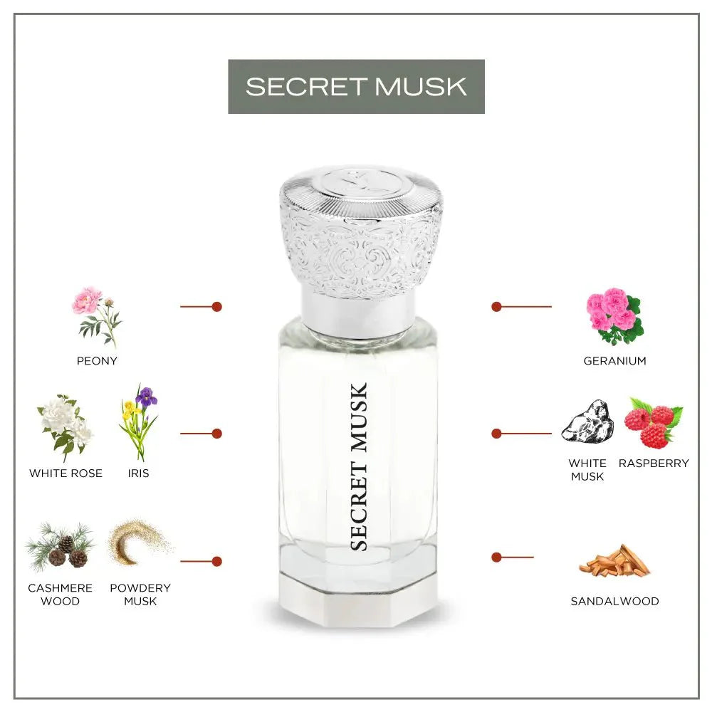 Swiss Arabian Secret Musk Concentrated Perfume Oil Rollerball 12ml