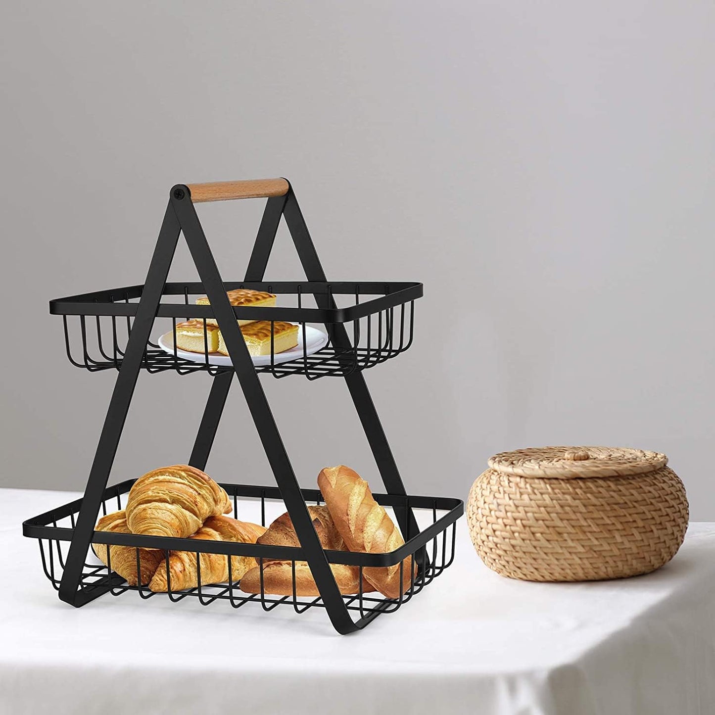 2 Tier Countertop Fruit Storage Basket