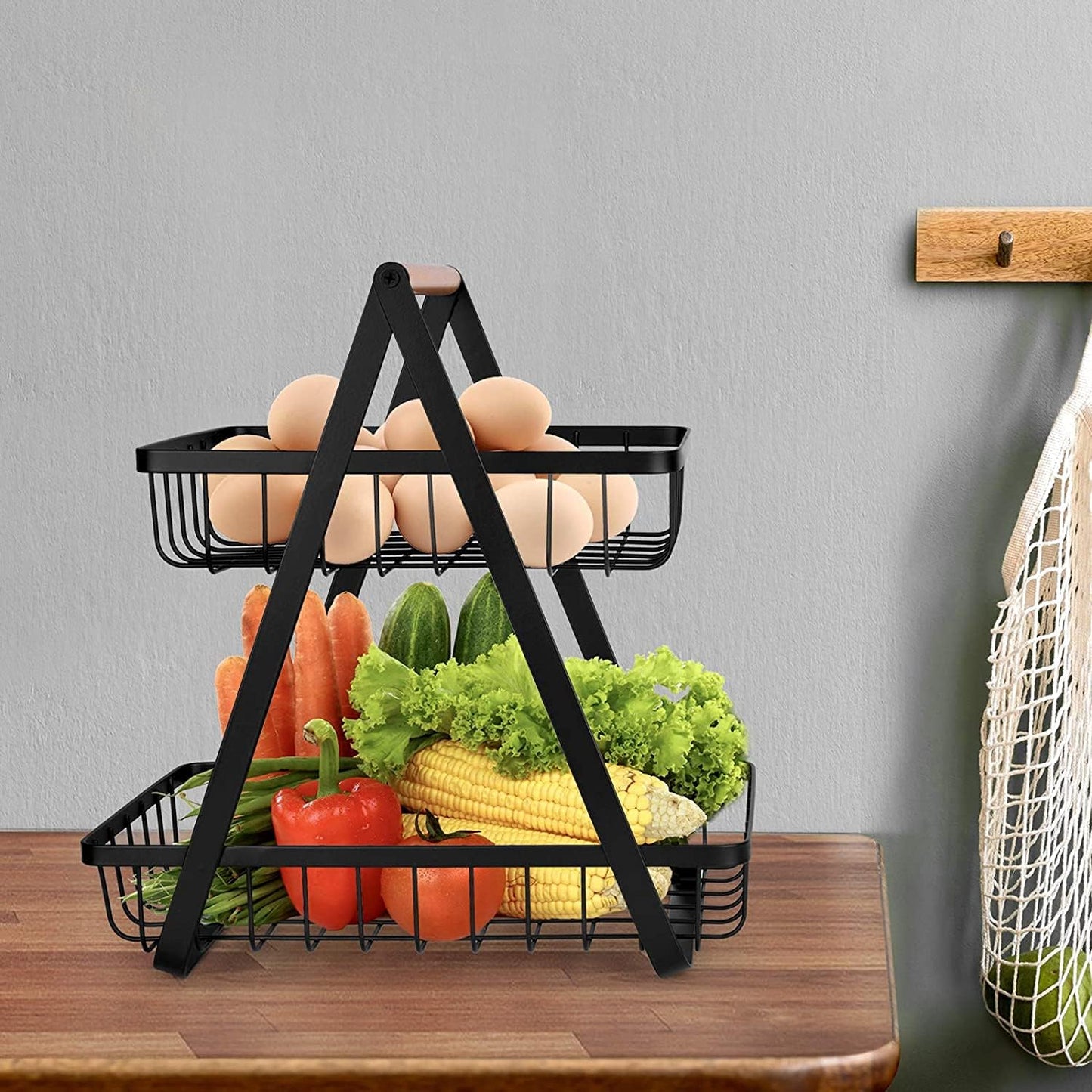 2 Tier Countertop Fruit Storage Basket