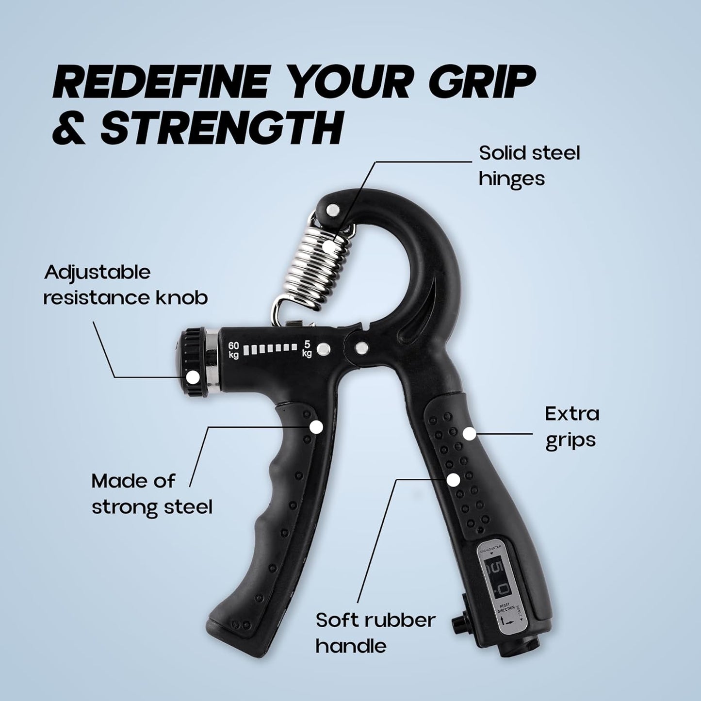 Konex Adjustable Hand Gripper
