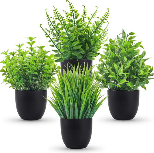 Fake Plants 4 Packs Artificial Plants