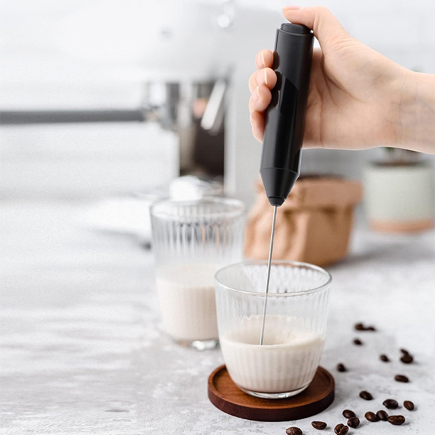 AMLINK Milk Frother Handheld, Electric Frothers, Coffee Frother Mini Whisk