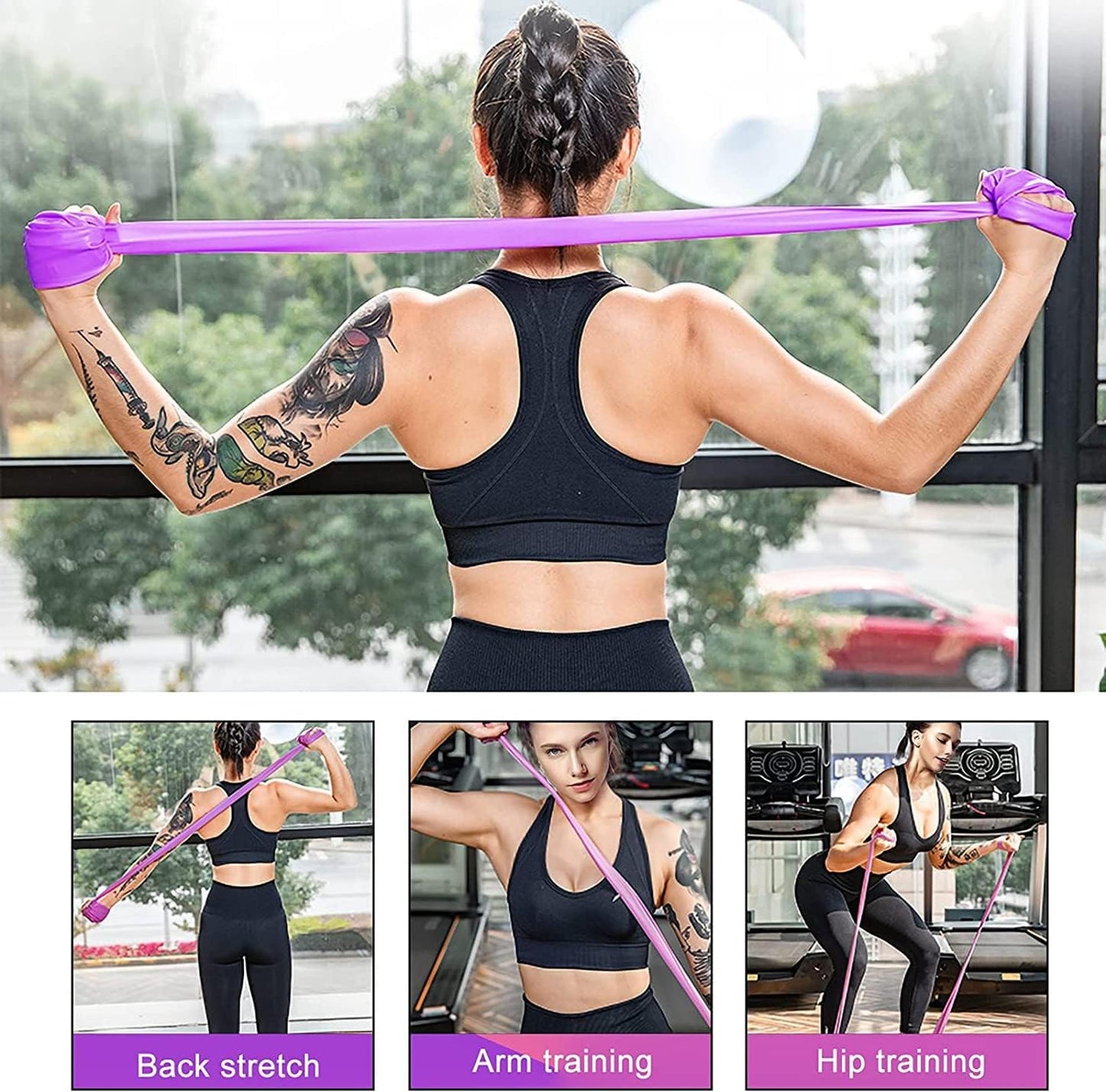 SKY-TOUCH Latex Resistance Exercise Band 5Pc