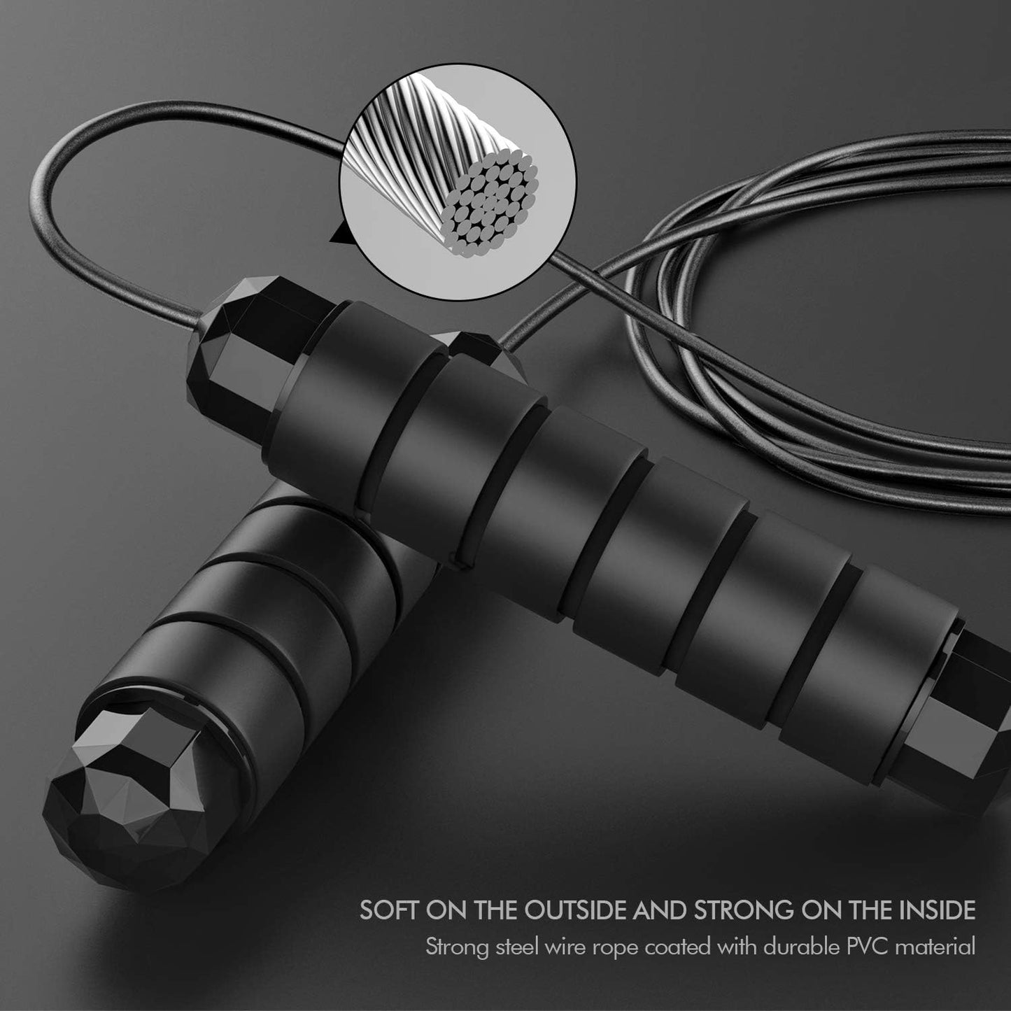 ump Rope, Tangle-Free Rapid Speed Jumping Rope Cable