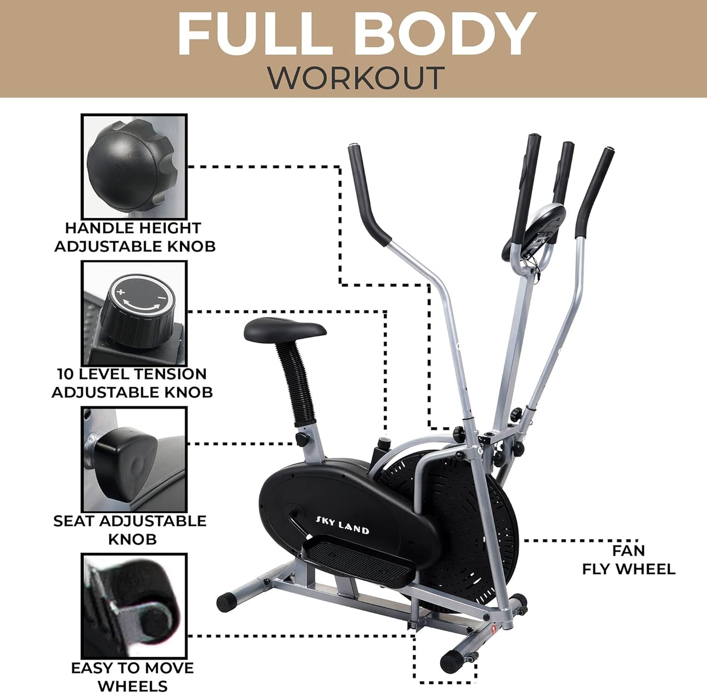 SKY LAND Exercise Bike for Home