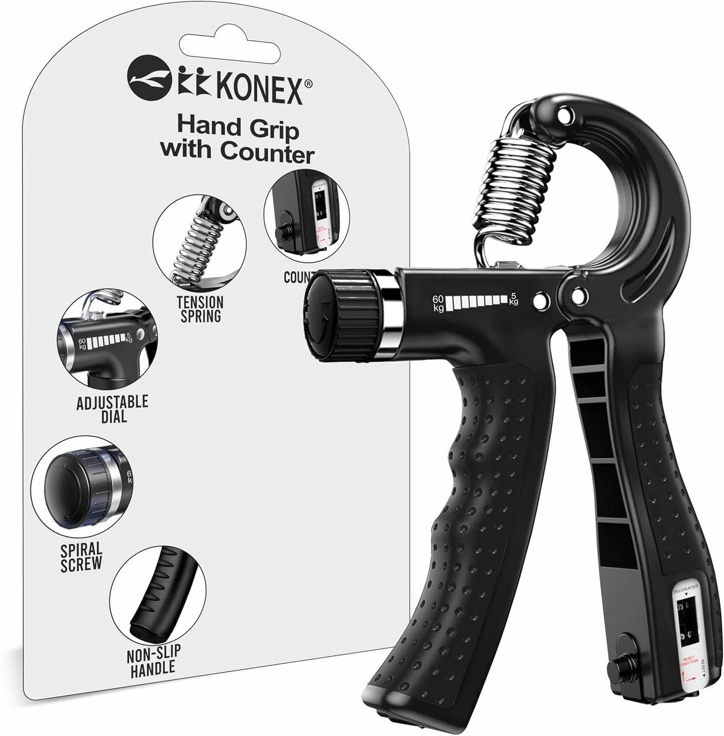 Konex Adjustable Hand Gripper