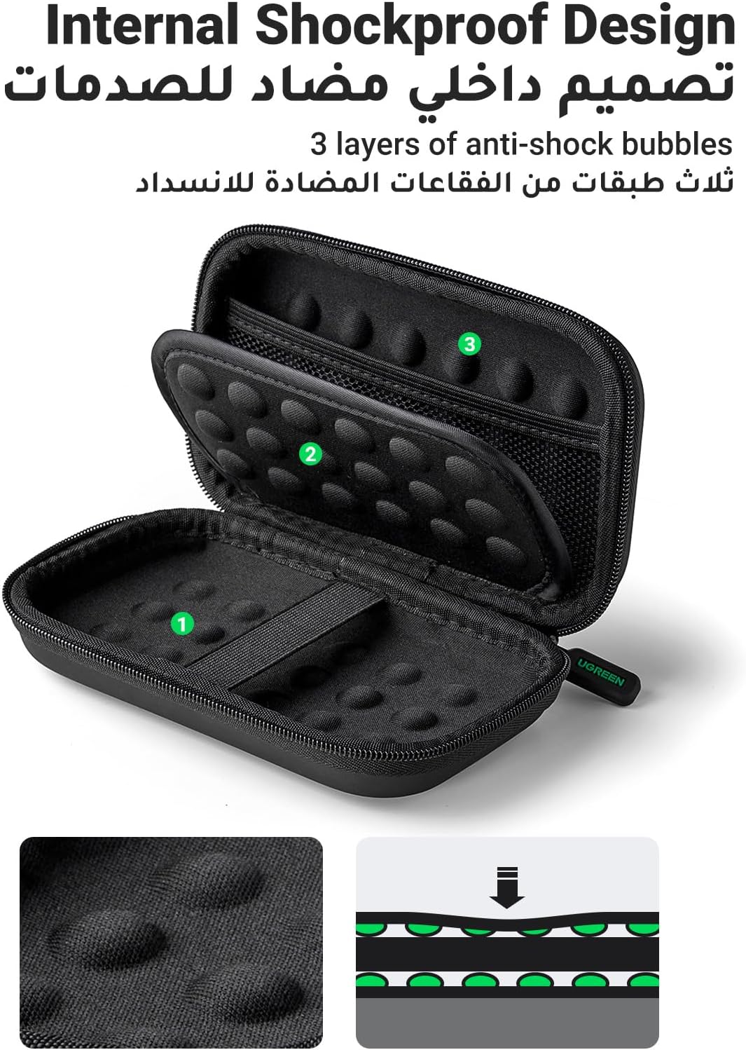 UGREEN External Hard Drive Case Bag