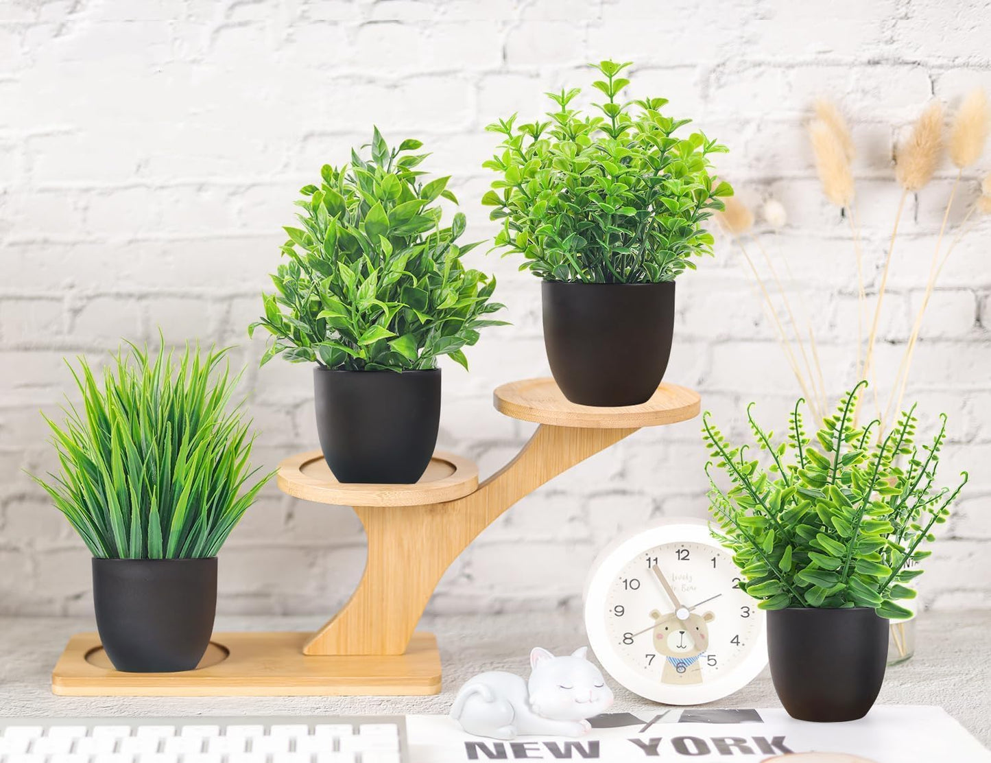 Fake Plants 4 Packs Artificial Plants