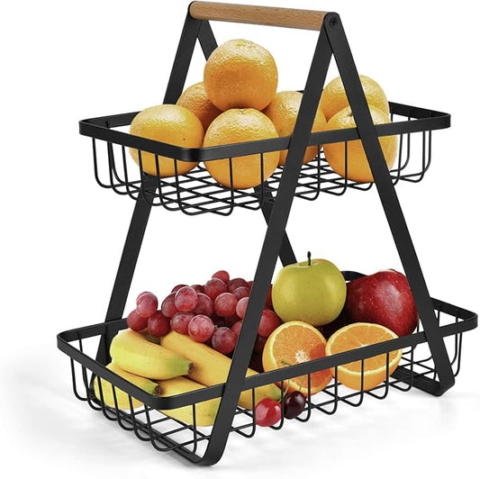 2 Tier Countertop Fruit Storage Basket