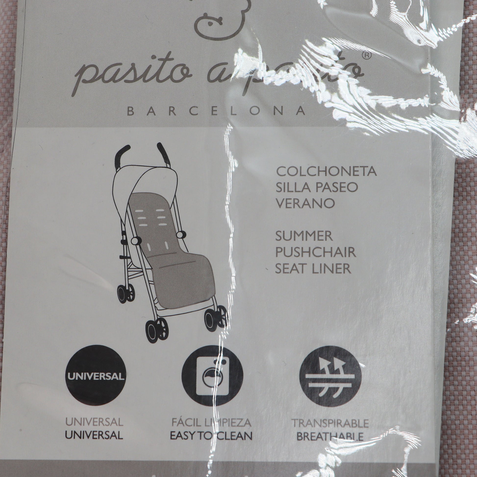 Pasito a Pasito Universal Breathable Pink Summer Pushchair Seat Liner