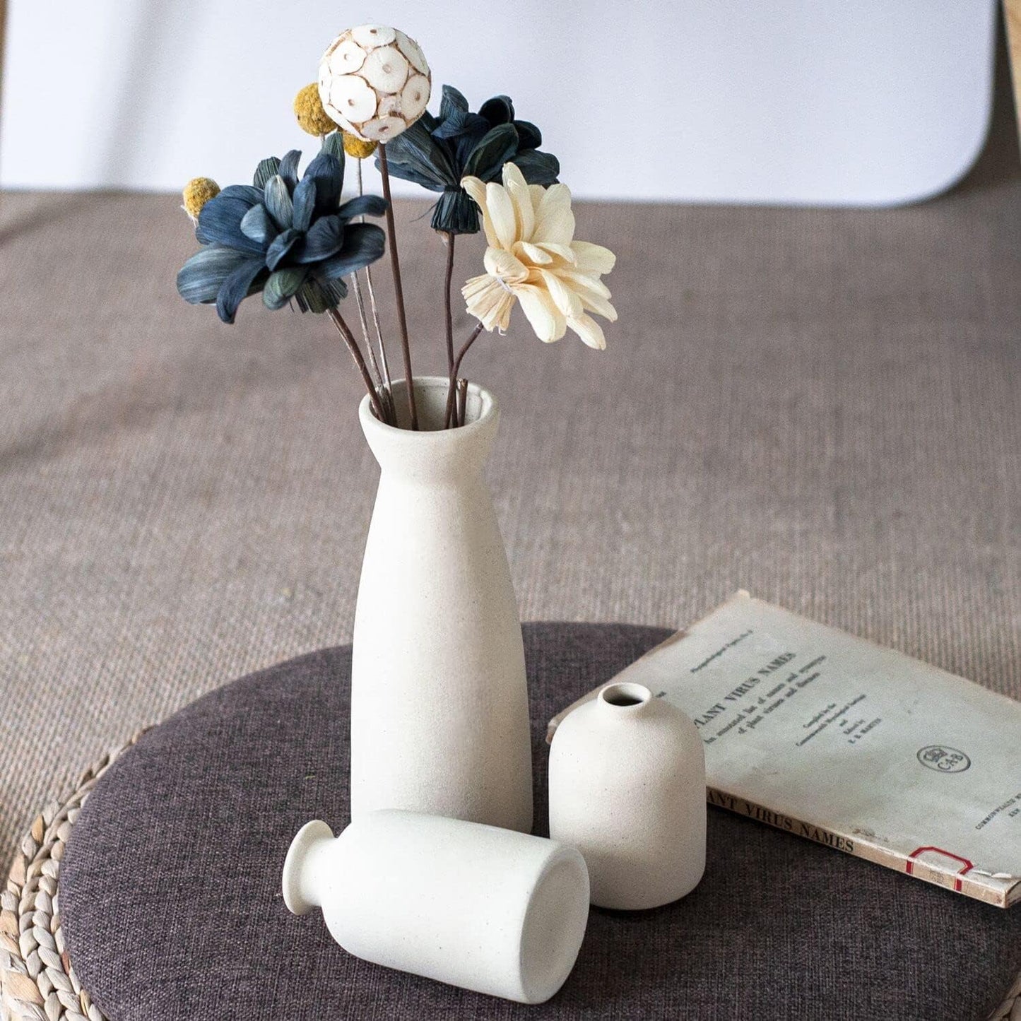SKY-TOUCH Home Decor Ceramic Vase Set of 3