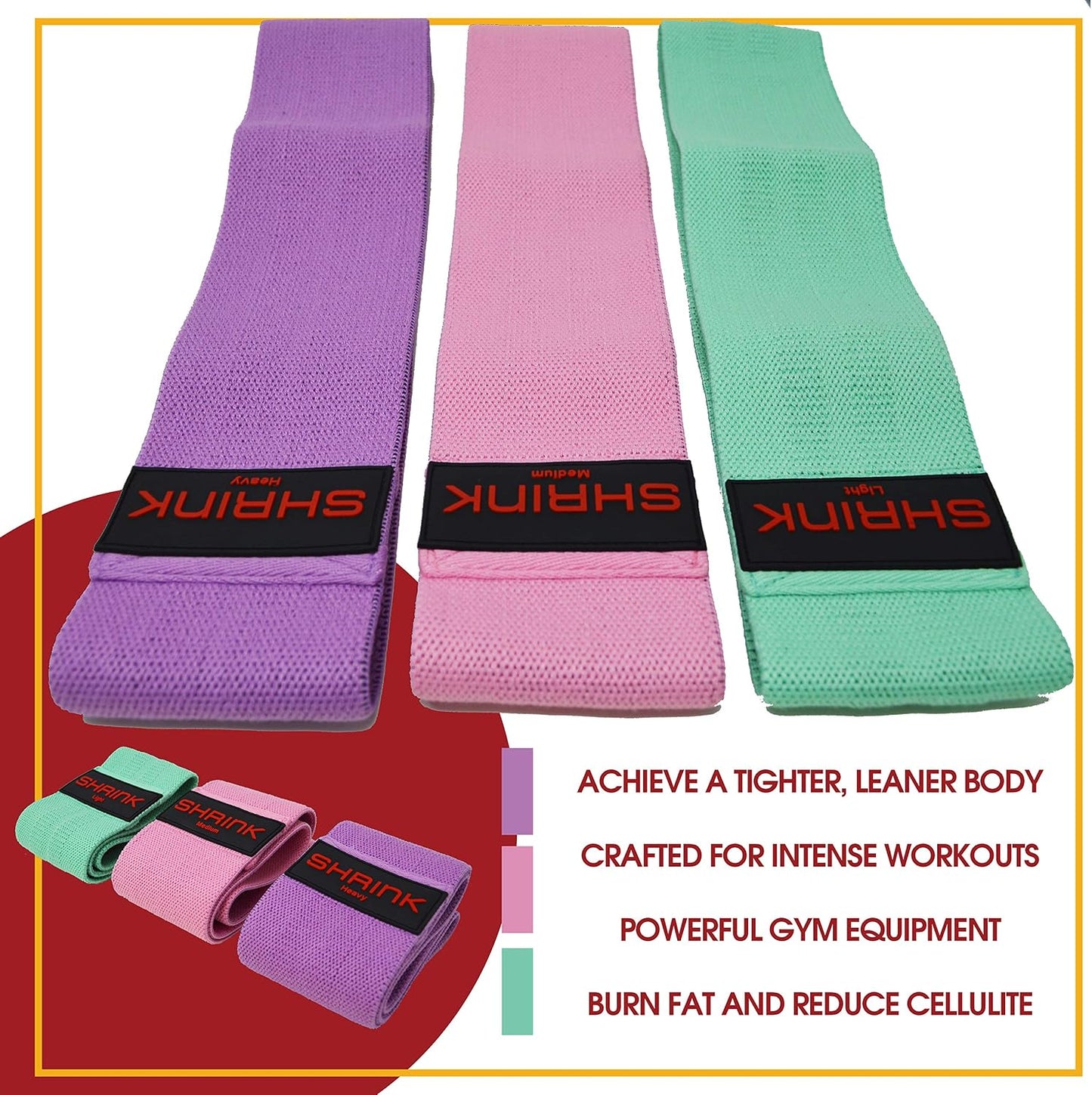 3 PC Fabric Resistance Bands Set