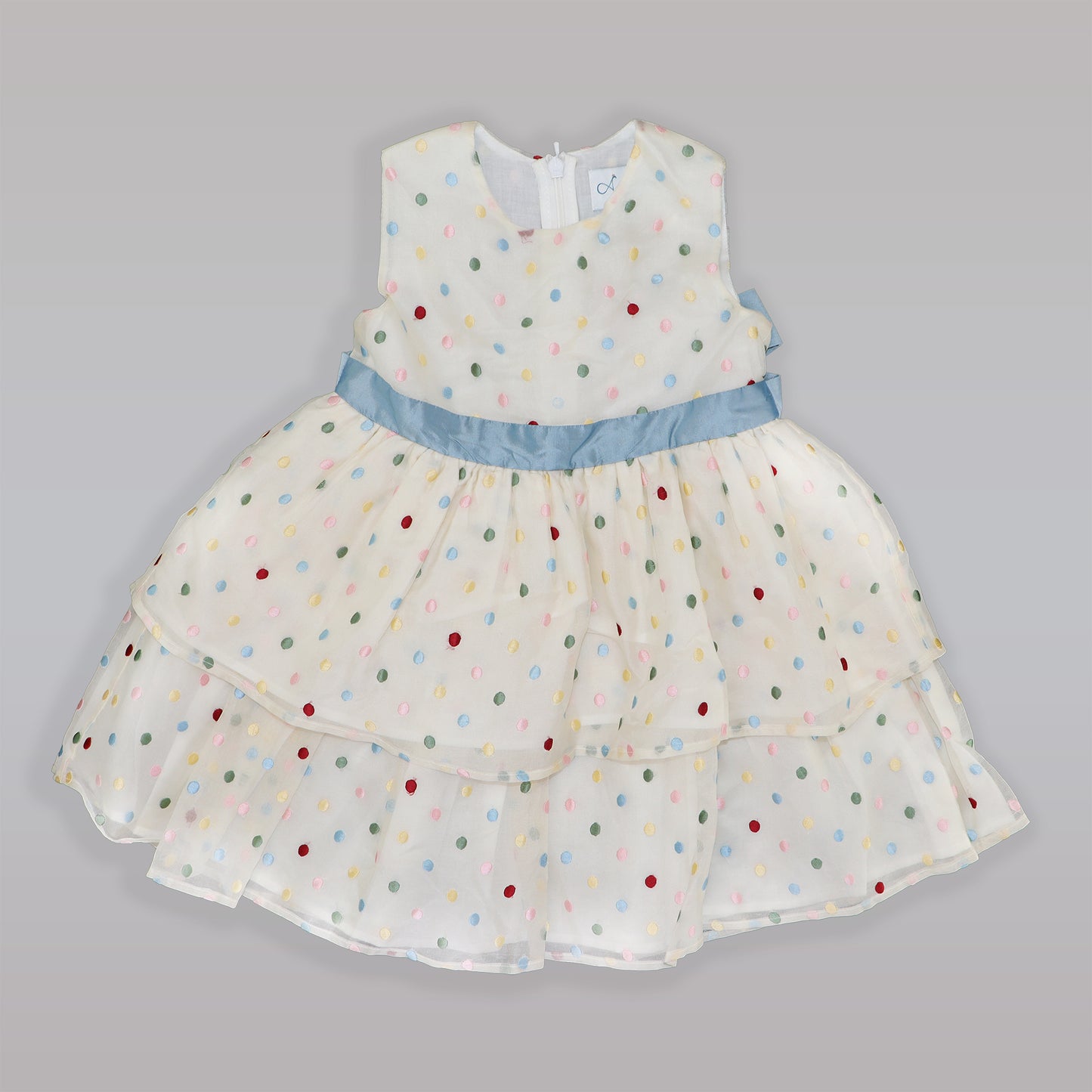 Amberley London Girls Palladium Dress in Elegant Skylark Blue