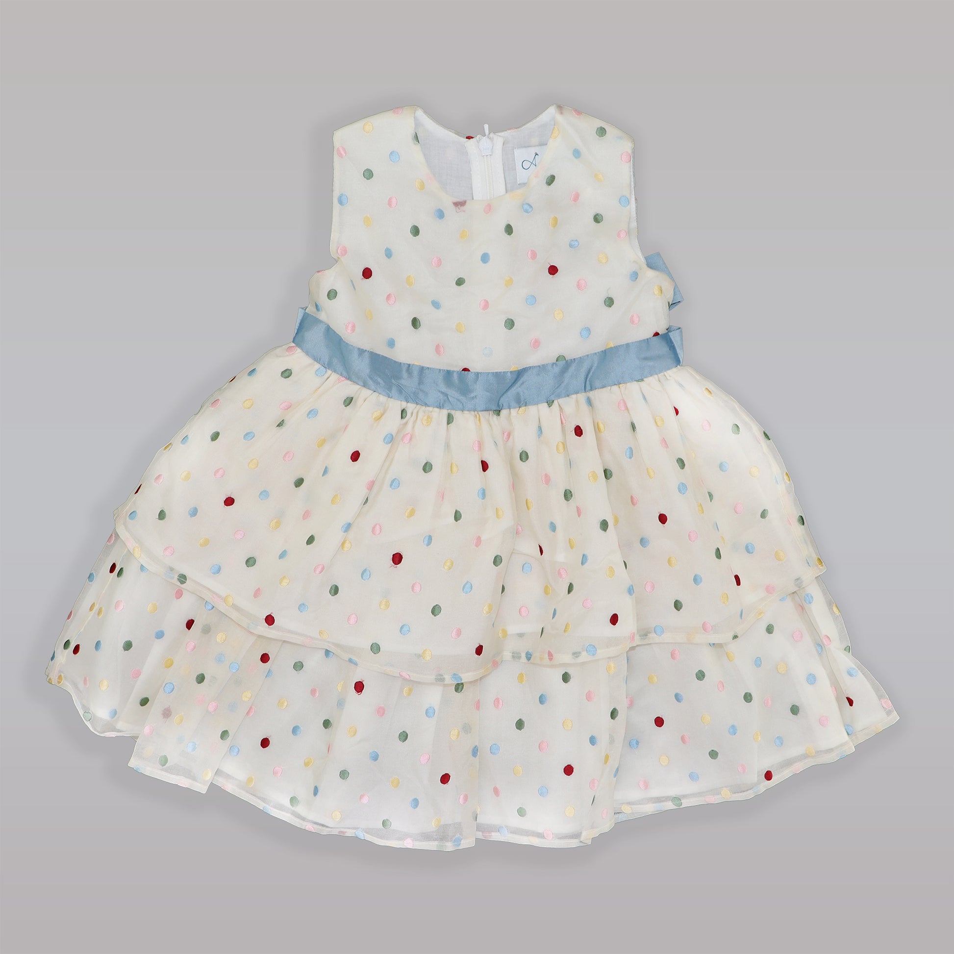 Amberley London Girls Palladium Dress in Elegant Skylark Blue