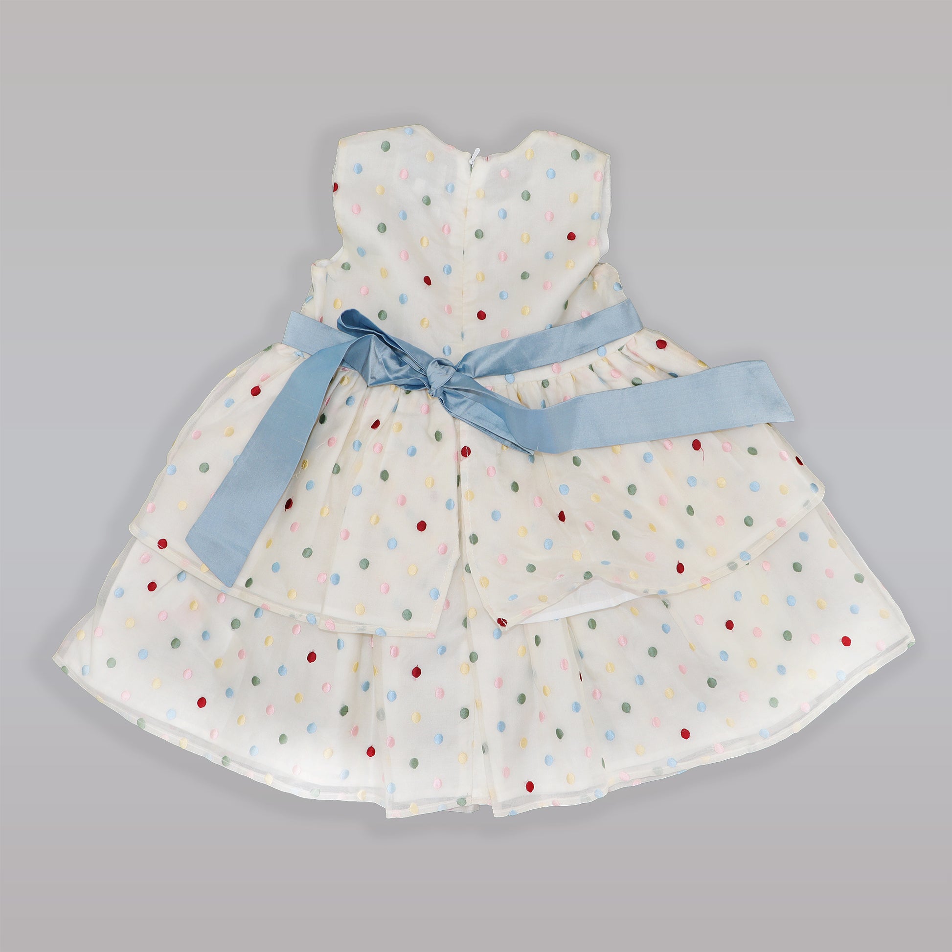 Amberley London Girls Palladium Dress in Elegant Skylark Blue