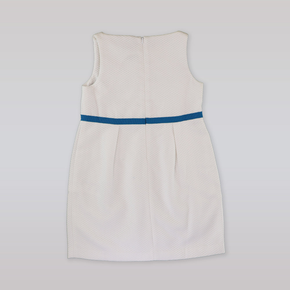 Amberley London Girls Portofino Cotton Dress in Grecian Blue