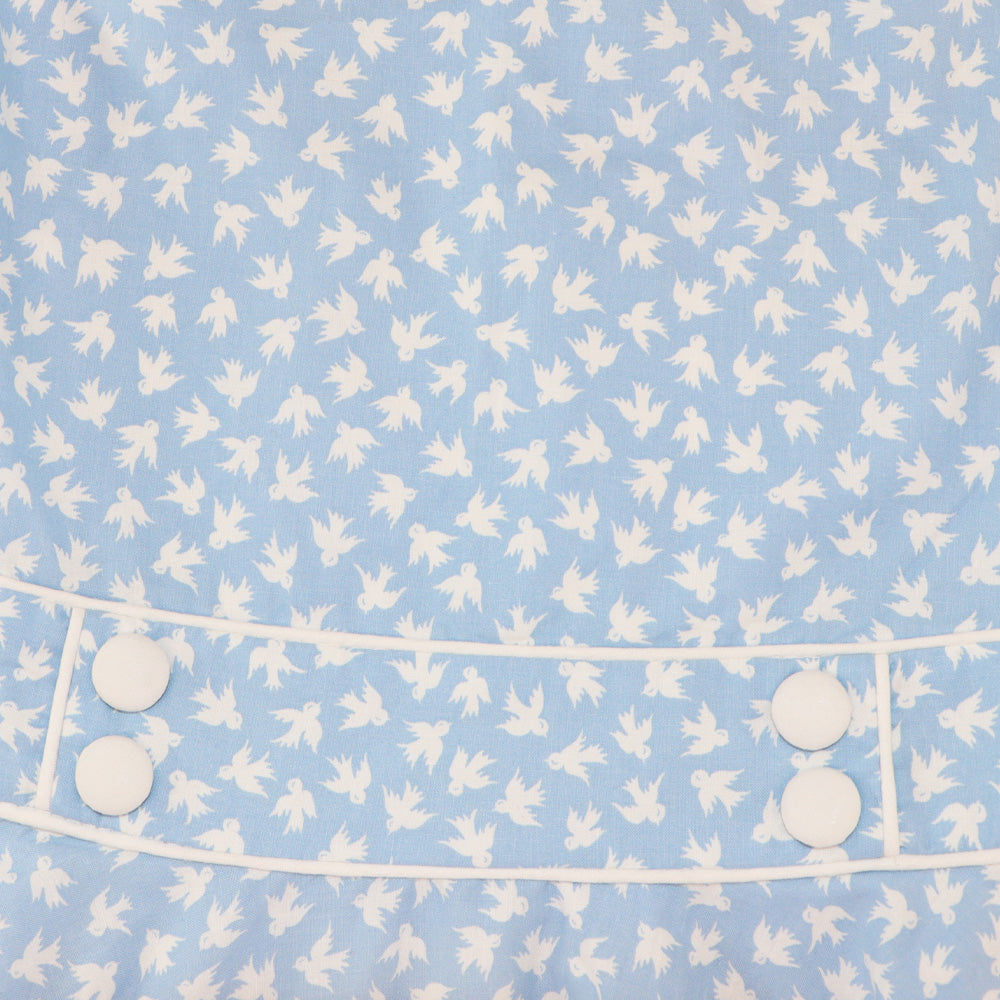 Amberley London Girls Bluebird Roman Holiday Sleeveless Cotton Party Dress