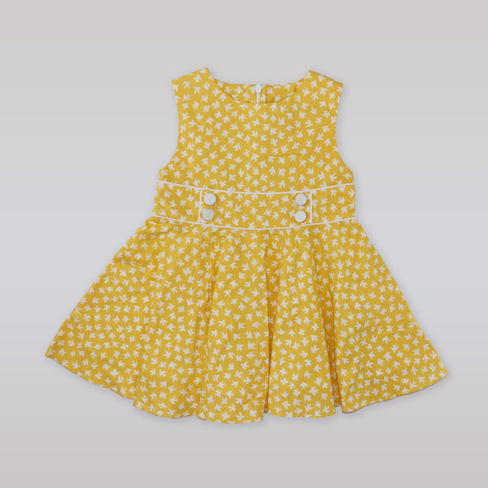 Amberley London Roman Holiday Girls Dress in Sunflower Yellow
