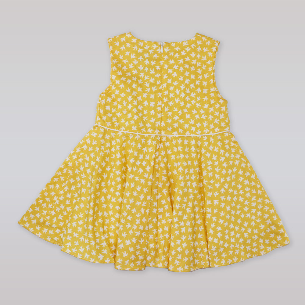 Amberley London Roman Holiday Girls Dress in Sunflower Yellow