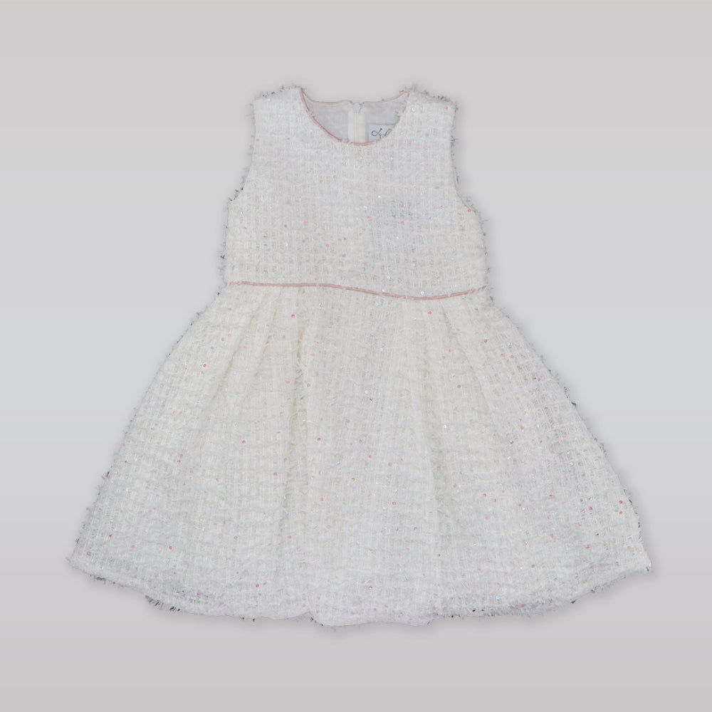 Amberley London Arabesque Pink Sleeveless Winter Dress for Girls