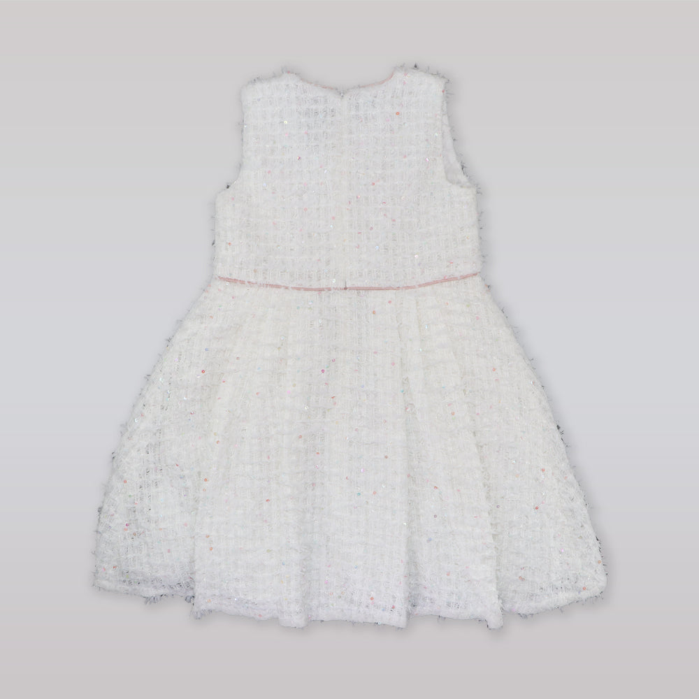 Amberley London Arabesque Pink Sleeveless Winter Dress for Girls