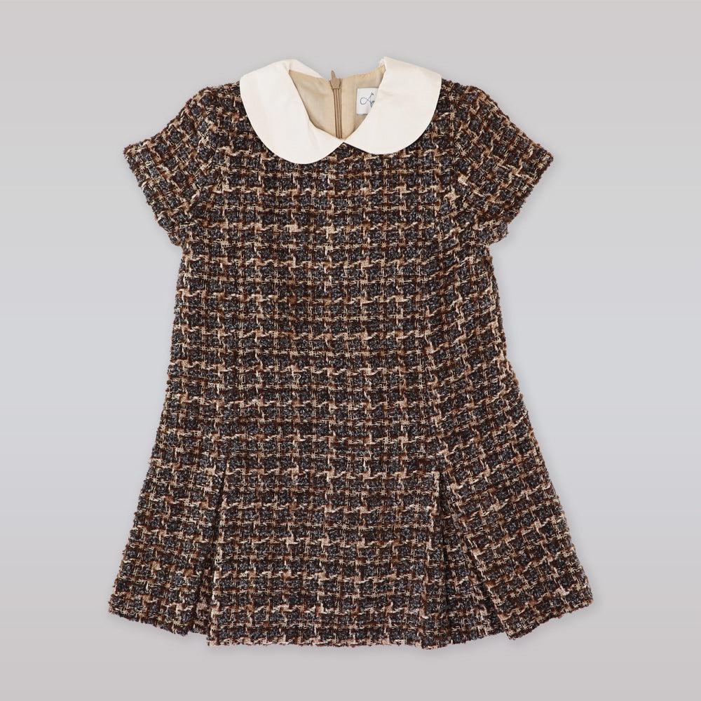 Amberley London Aisnley Regent Girls Dress in Elegant Truffle