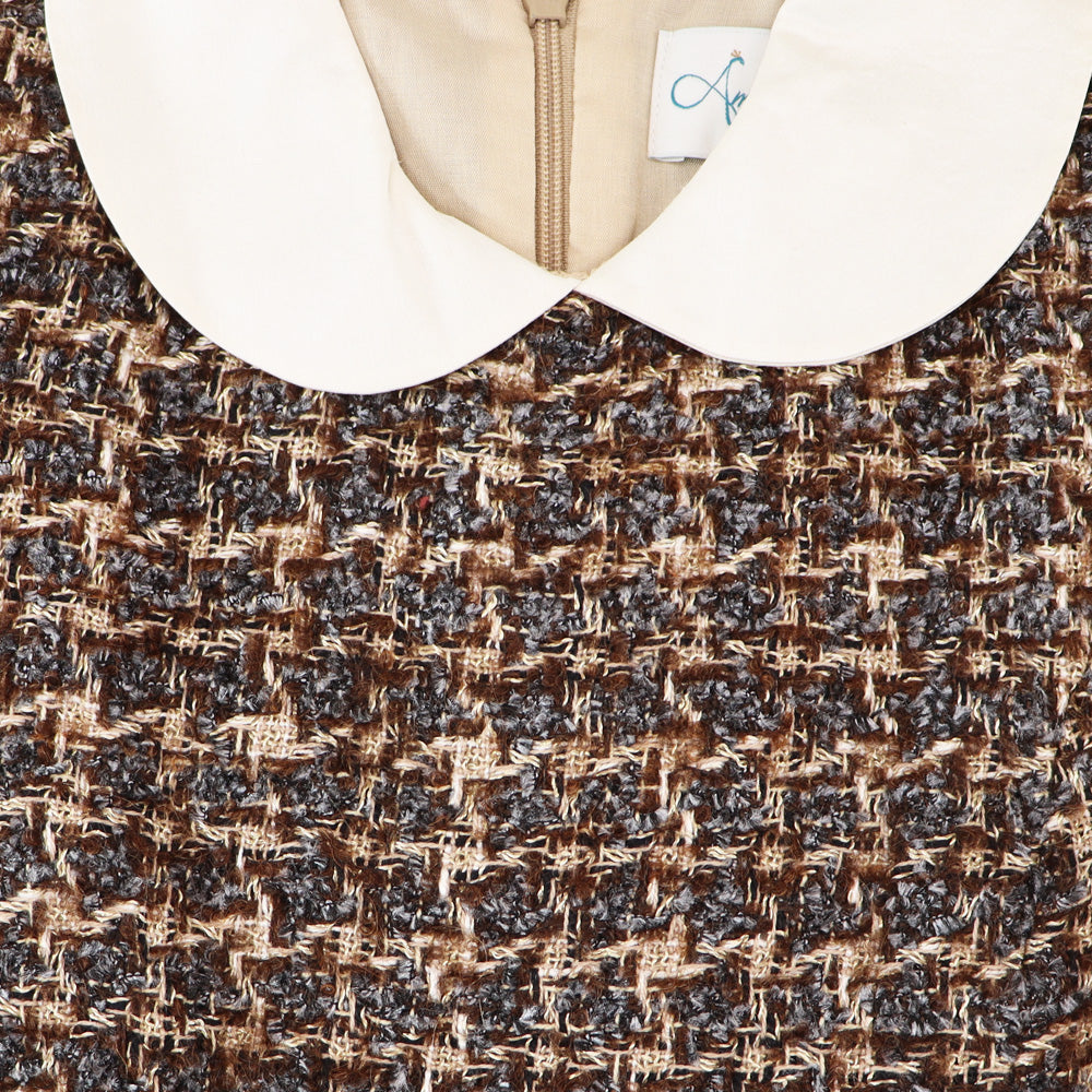 Amberley London Aisnley Regent Girls Dress in Elegant Truffle